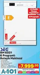 SEG 6 PROGRAMLI BULAŞIK MAKİNESİ